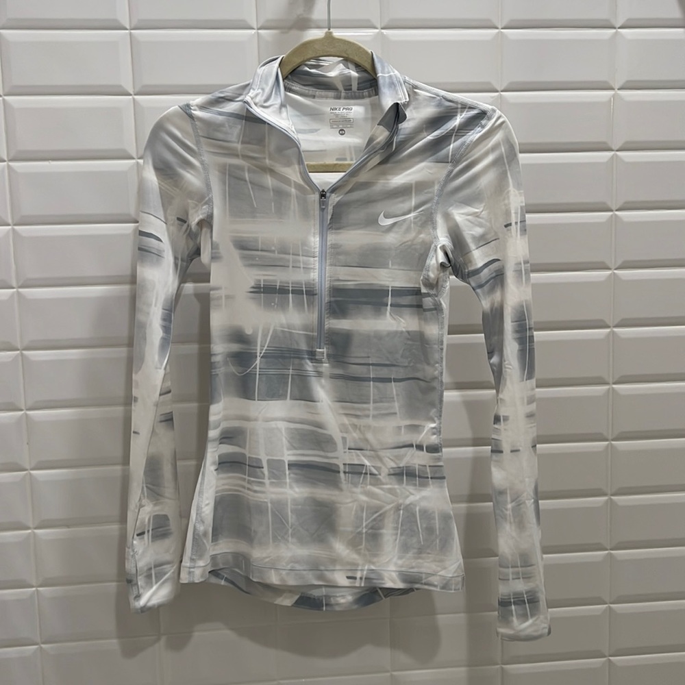 Nike Pro long sleeve half zip design, Dri-Fit